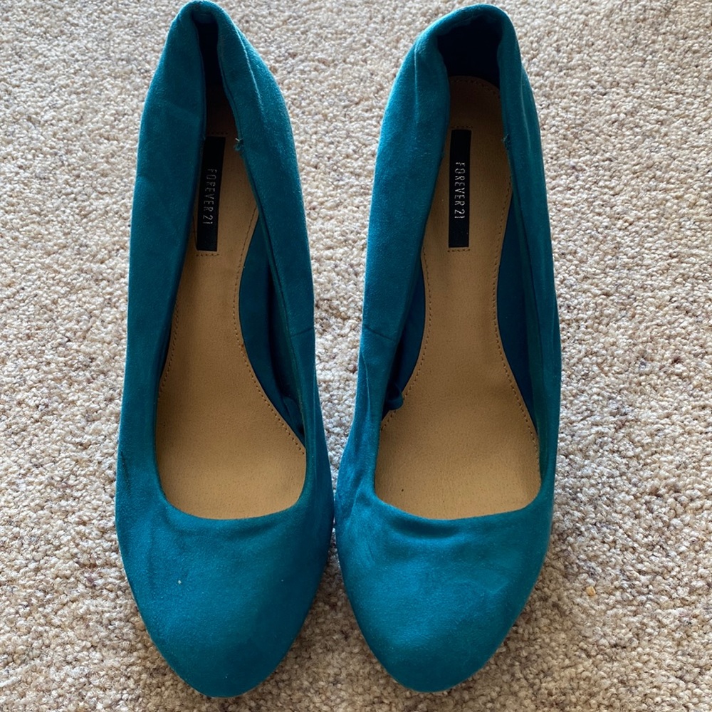 Forever 21 Turquoise Heels